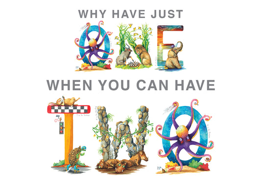Introducing the Twin Personalised Animal Alphabet Poster