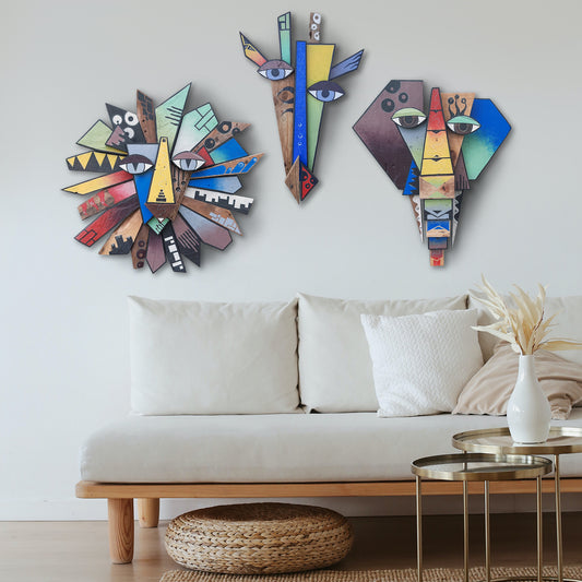 ON SALE: Wooden animal masks