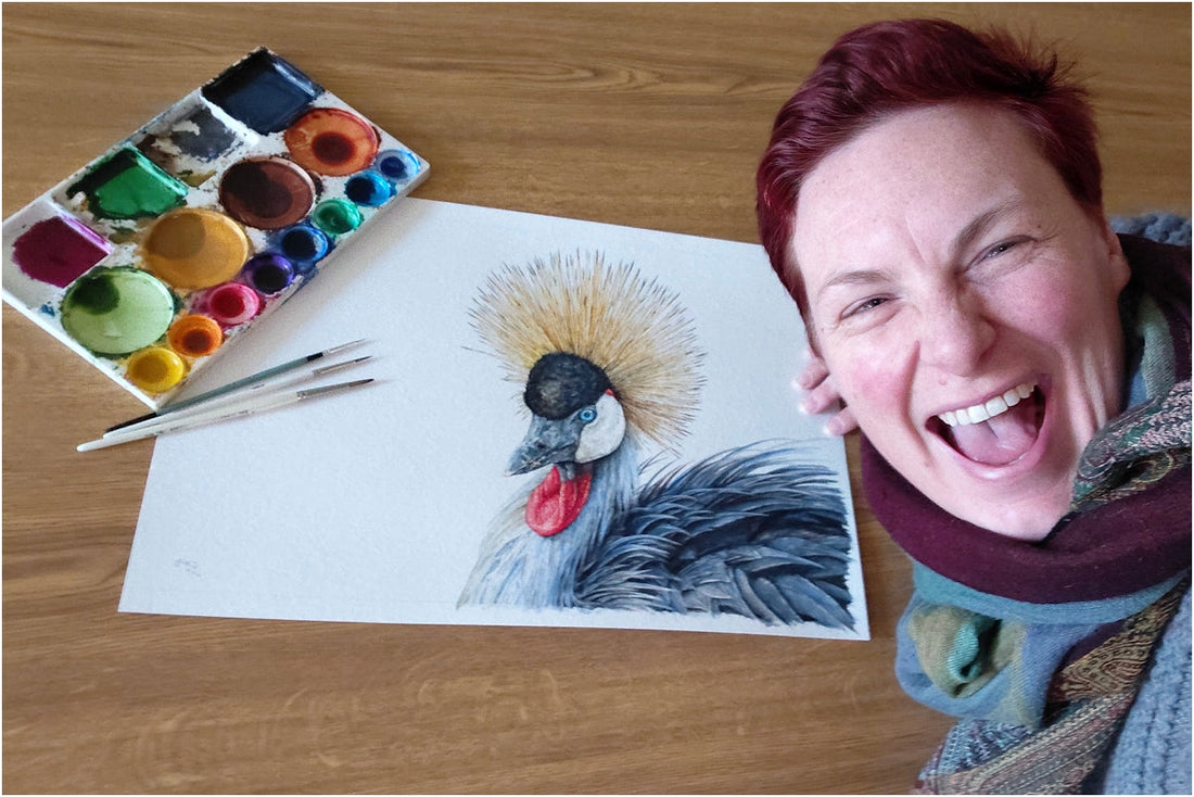 Introducing... help me decide on a title for my Grey Crowned Crane!