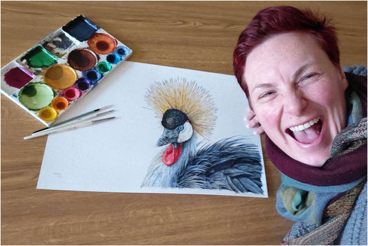 Introducing... help me decide on a title for my Grey Crowned Crane!