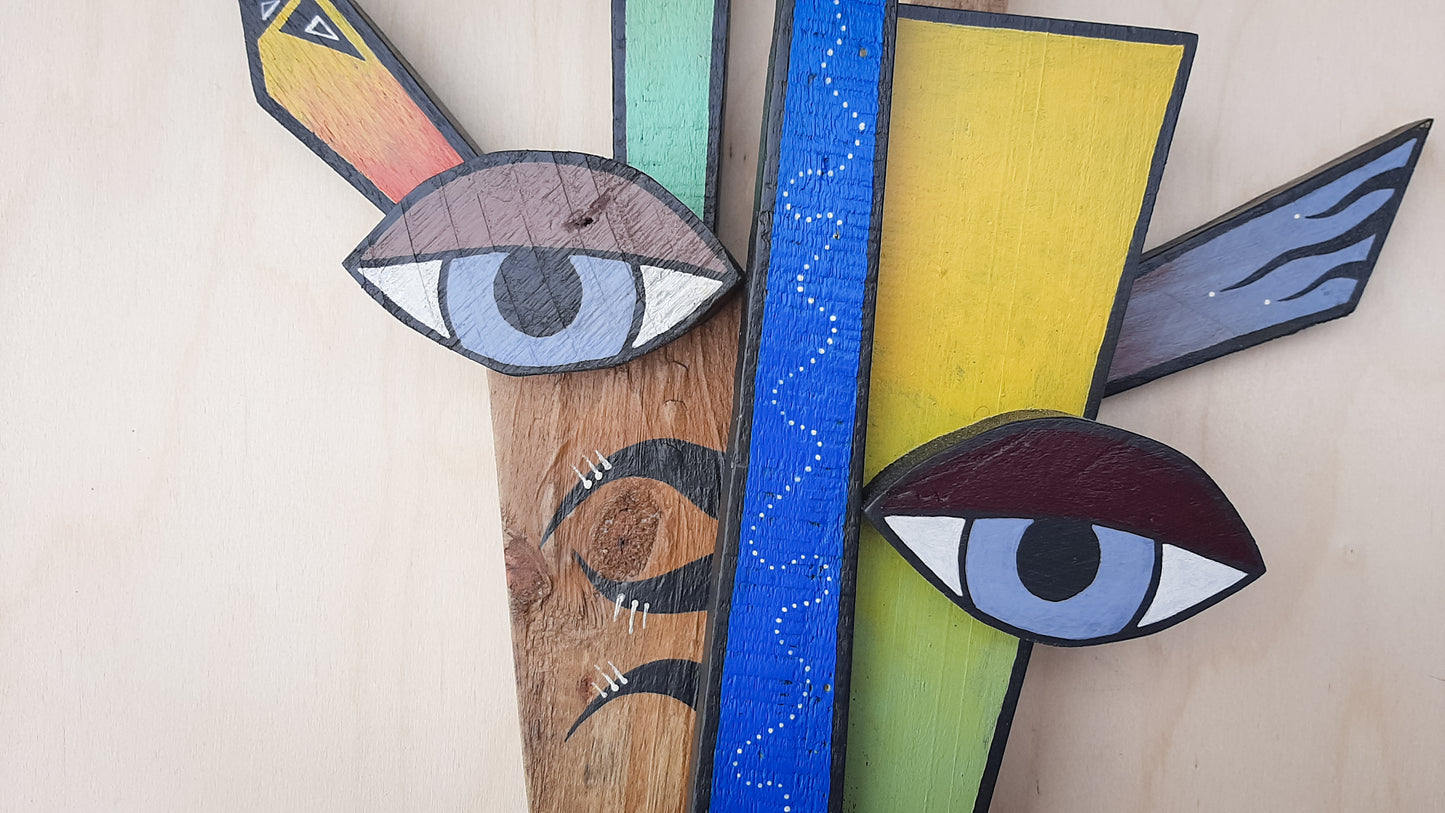 Giraffe Wooden Animal Mask