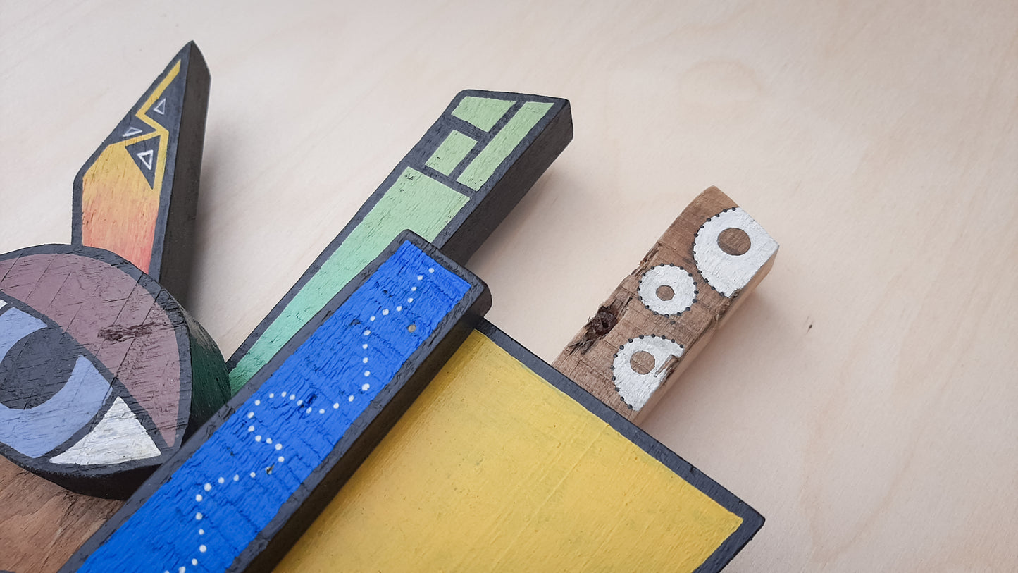 Giraffe Wooden Animal Mask