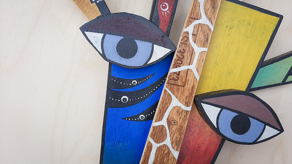 Giraffe Wooden Animal Mask