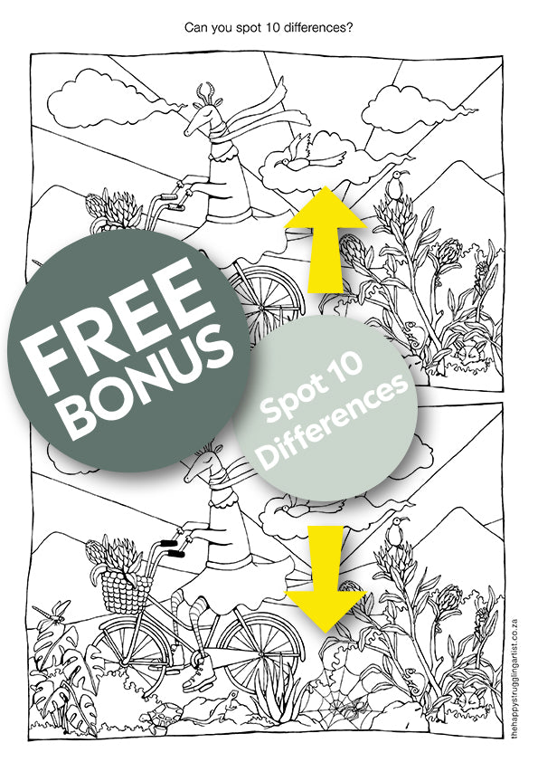 Biking Bokkie Colouring Page (Kiddies)