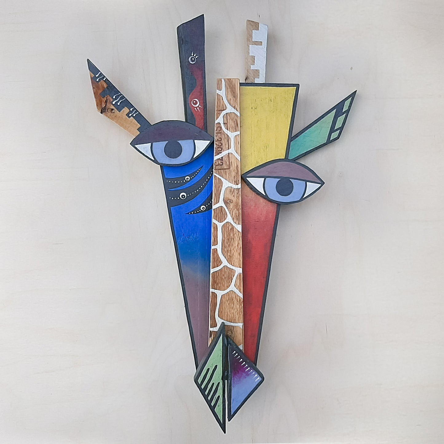 Giraffe Wooden Animal Mask