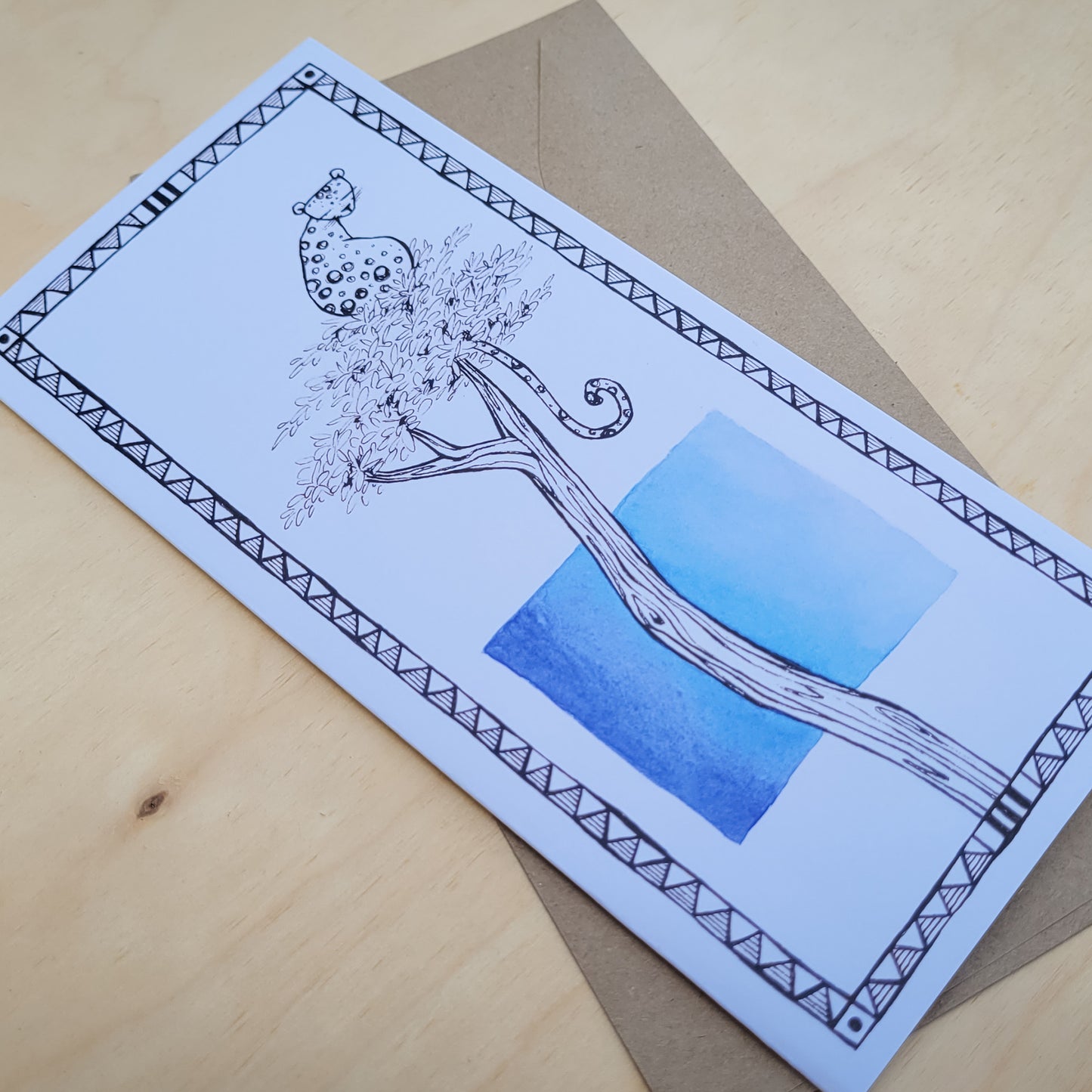 Greeting Card: Perched Leopard