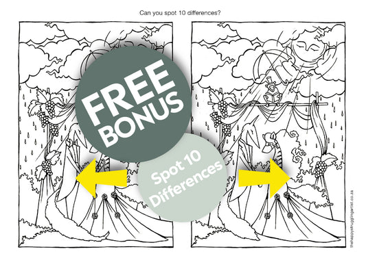 Jakkals Trou met "Wolf" se Vrou Colouring Page (Kiddies)