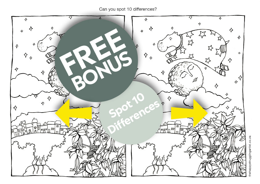 Sea Cow Jumped Over the Moon Colouring Page (Kiddies)