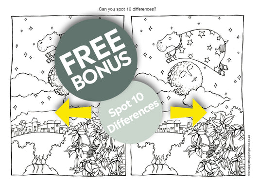 Sea Cow Jumped Over the Moon Colouring Page (Kiddies)