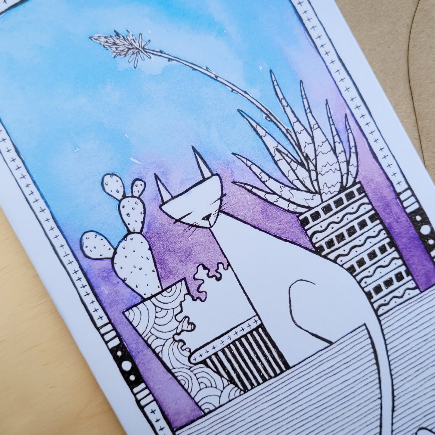Greeting Card: Tall Cat