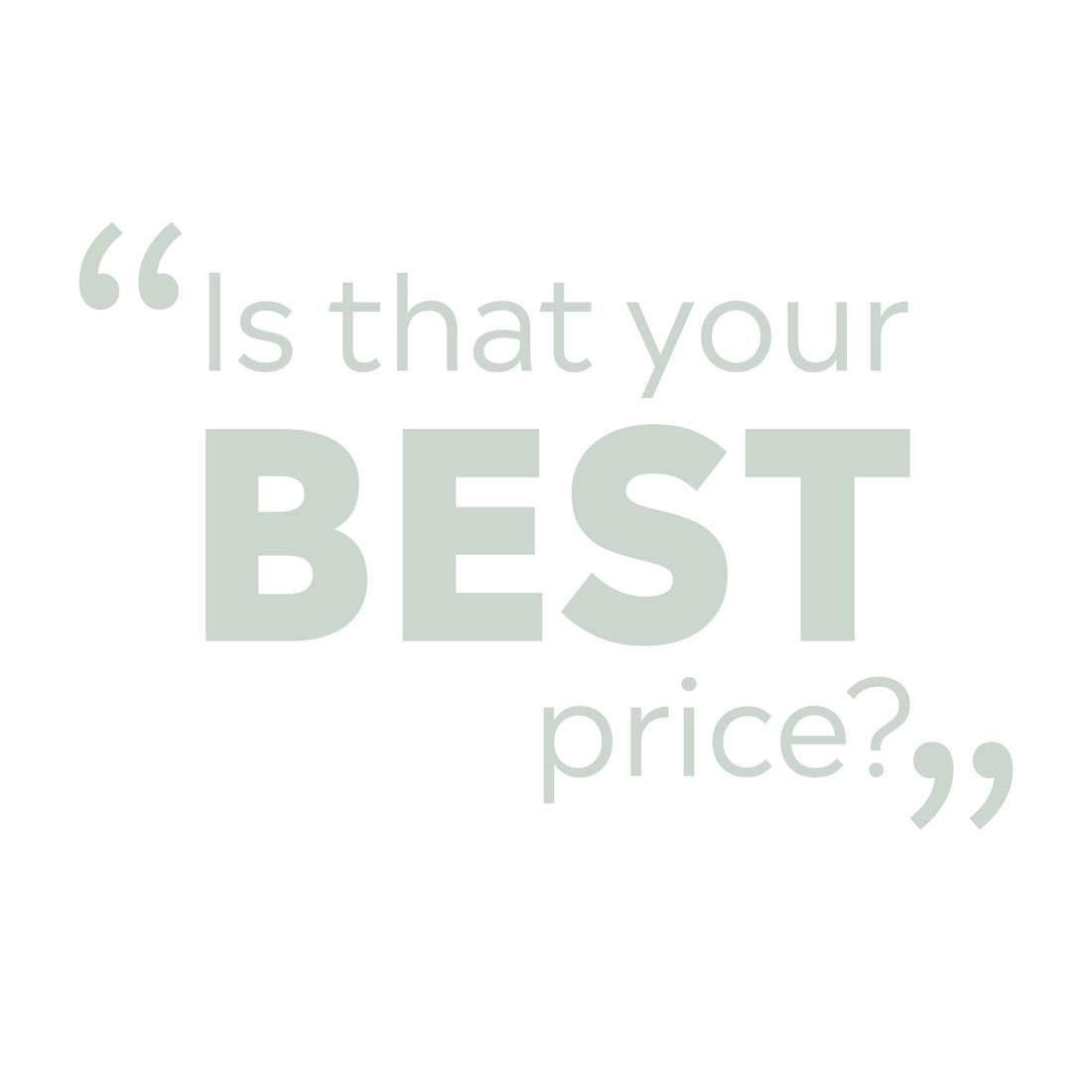 Is that your best price?