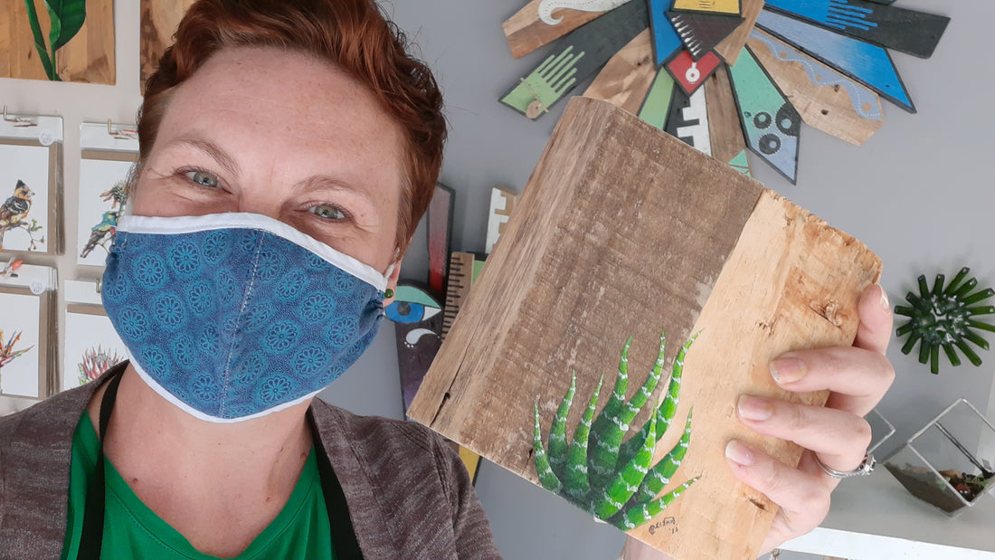 The end of an era: Saying goodbye to my hand-painted succulents on pallet wood