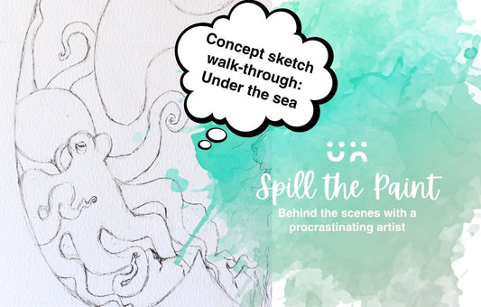 Spill the paint: Under the sea baby name concept walk-through