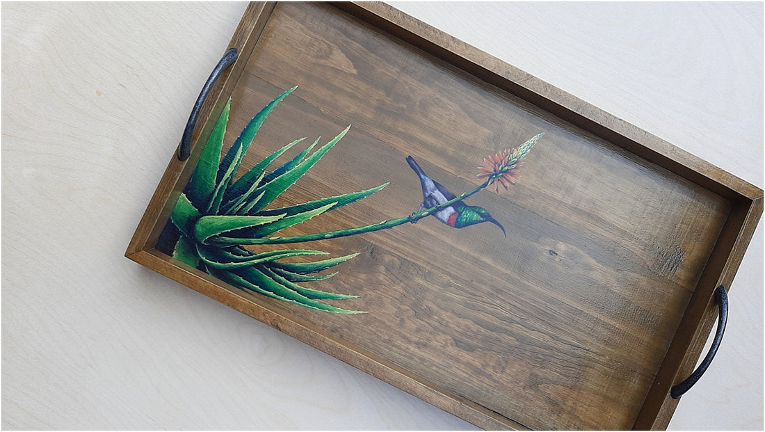 Functional art: A hand-painted serving tray