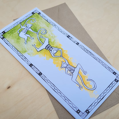 Greeting Card: Chain of Monkeys