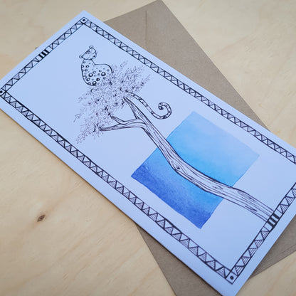 Greeting Card: Perched Leopard