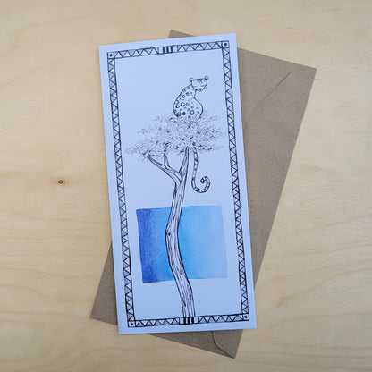 Greeting Card: Perched Leopard