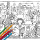 Hare Salon Colouring Page (Advanced)