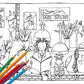 Hare Salon Colouring Page (Kiddies)