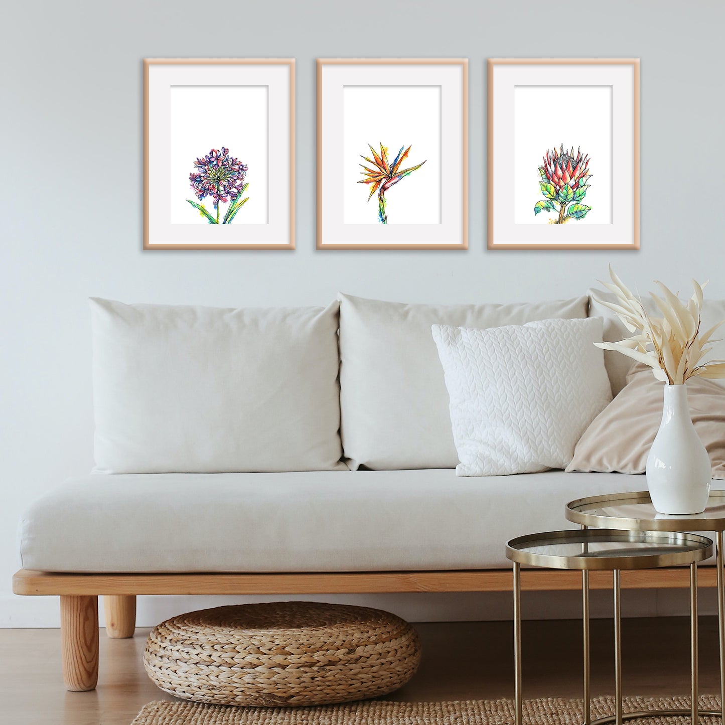 Downloadable Wall Art: Set of 3 SA Flowers