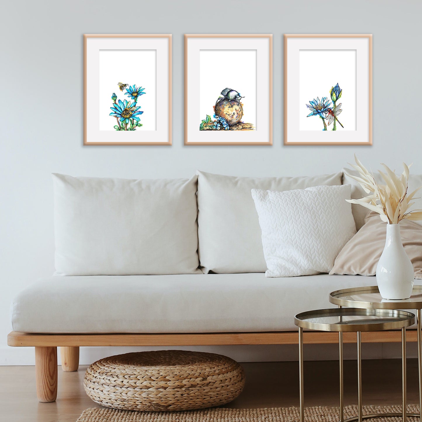 Downloadable Wall Art: Set of 3 SA Insects