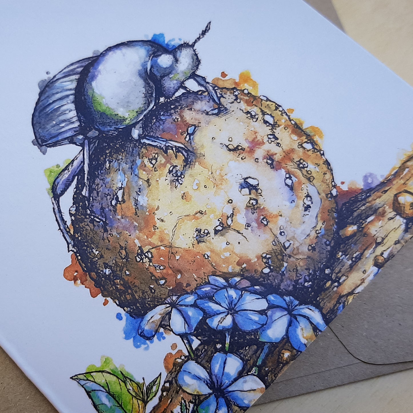 Greeting Card: Dung Beetle